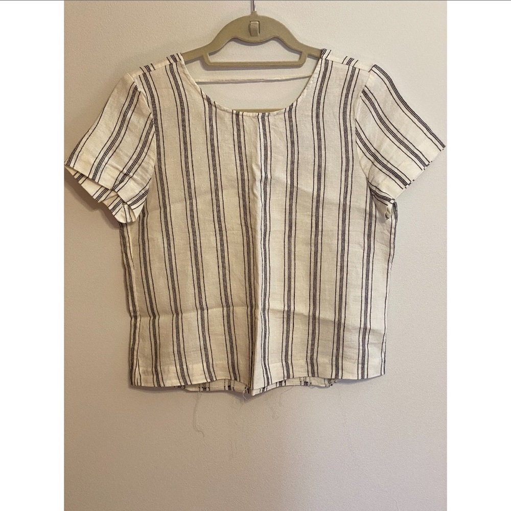 & Other Stories Linen Striped Top